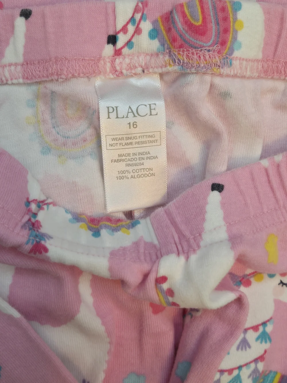 The Children's Place Pink Llama Pajama Set
